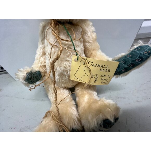 Vintage Handmade Beige SMALL BEAR By Sonia Small "Charlie" One Of A Kind Jointed - Picture 3 of 10